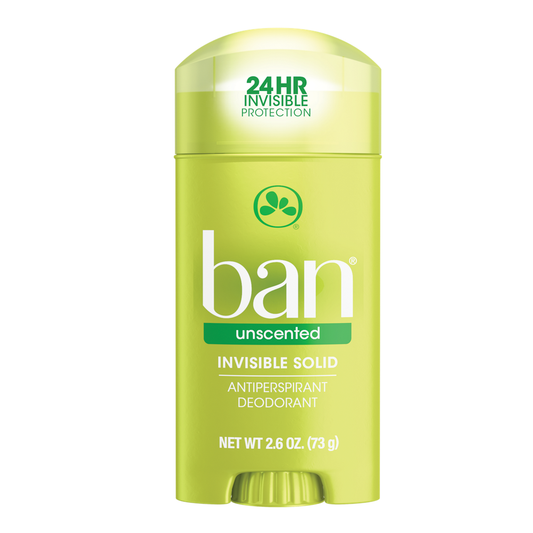 Ban Invisible Solid Antiperspirant Deodorant – Unscented (2.6 oz) Deodorant & Anti-Perspirant Pasteur Pharmacy