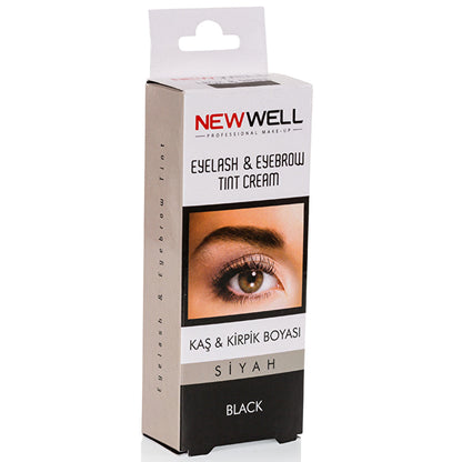 Tinte para cejas y pestañas New Well - Negro | Fórmula de larga duración