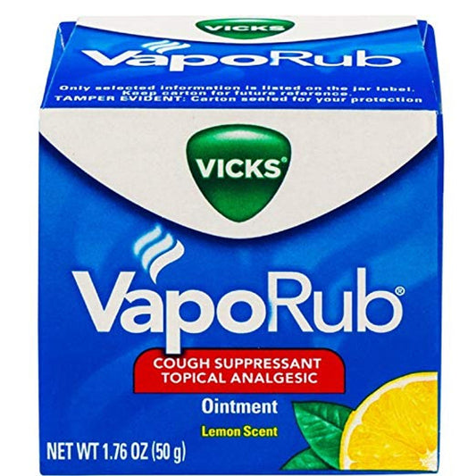 Vicks® VapoRub™ Lemon Scent – Cough Suppressant & Topical Analgesic (1.76 Oz) Health & Beauty Pasteur Pharmacy