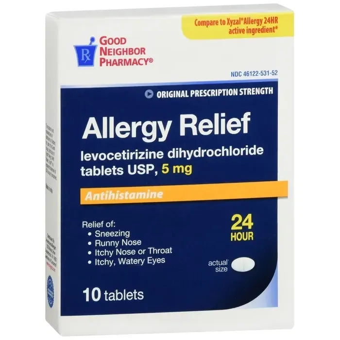 GNP LEVOCETIRIZINE DI-HCL 5 MG Medicine & Drugs Pasteur Pharmacy