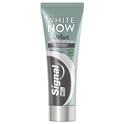 Pasta de dientes Signal White Now Detox con carbón activo 75ml - Efecto blanqueador