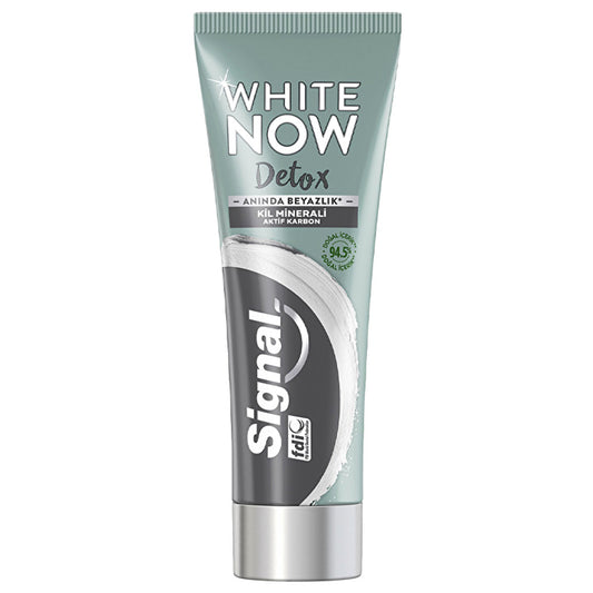 Pasta de dientes Signal White Now Detox con carbón activo 75ml - Efecto blanqueador