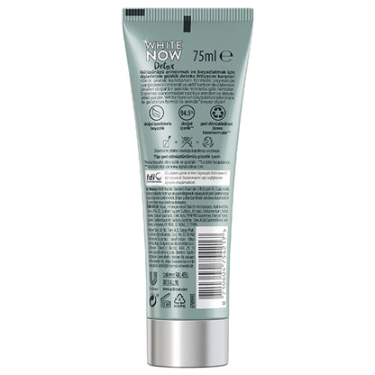 Pasta de dientes Signal White Now Detox con carbón activo 75ml - Efecto blanqueador