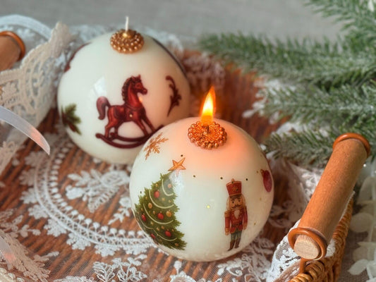 Nutcracker Christmas Candle Ornament: Vintage Style Holiday Decor Christmas Decoration Fragrant Nest