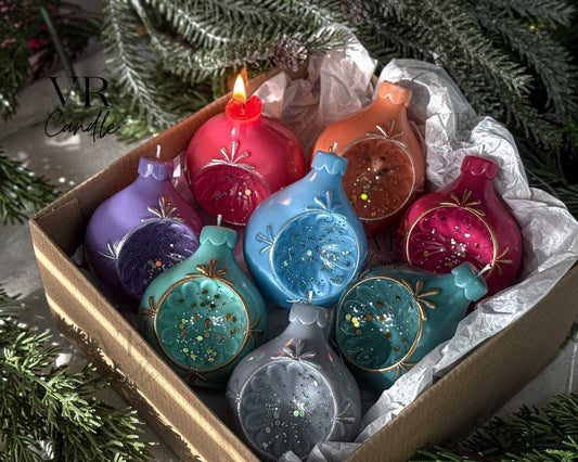 Vintage Style Reflector Christmas Candle: Handmade Holiday Decor Christmas Decoration Fragrant Nest