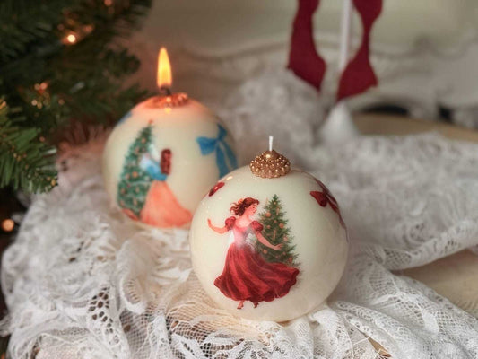 Handmade Christmas Ornament Candle: Soy Wax Holiday Decor Christmas Decoration Fragrant Nest