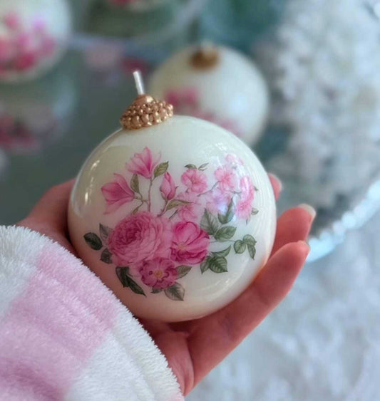 Vintage style Floral Candle: home decor | mom gift | Valentine & Mother's Day | Soy and Beeswax Christmas Decoration Fragrant Nest