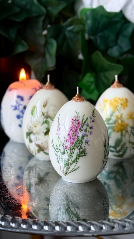 Floral Easter Egg Candle: Spring holiday Decor - Easter Decorations gift Christmas Decoration Fragrant Nest