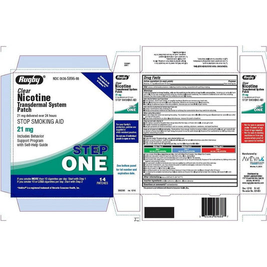 Rugby Step 1 Clear Nicotine Transdermal Patch 21 Mg Health Care Pasteur Pharmacy