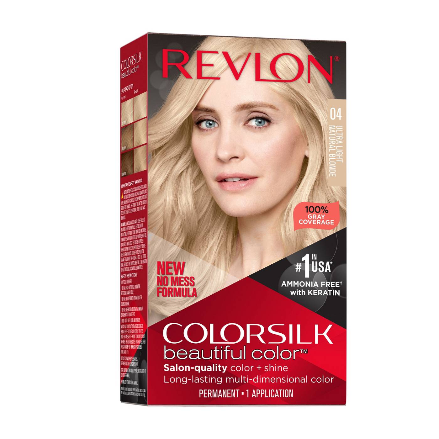 Revlon Colorsilk Beautiful Color Permanent Hair Color, Ultra Light Natural Blonde - 4.4 Fl Oz Hair Color Pasteur Pharmacy