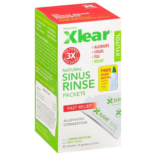Xlear Natural Sinus Rinse Packets - 50ct Health & Beauty Pasteur Pharmacy
