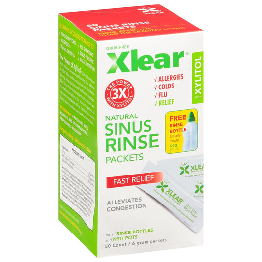 Xlear Natural Sinus Rinse Packets - 50ct Respiratory Care Pasteur Pharmacy