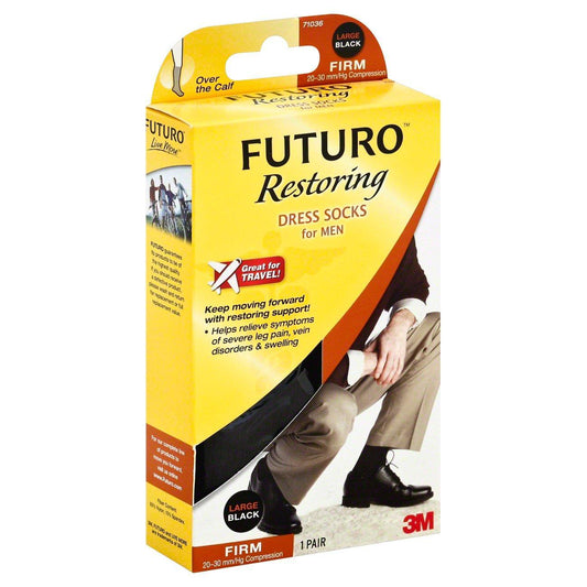 Futuro Restoring Dress Socks For Men Large Black Firm Compression Personal Care Pasteur Pharmacy