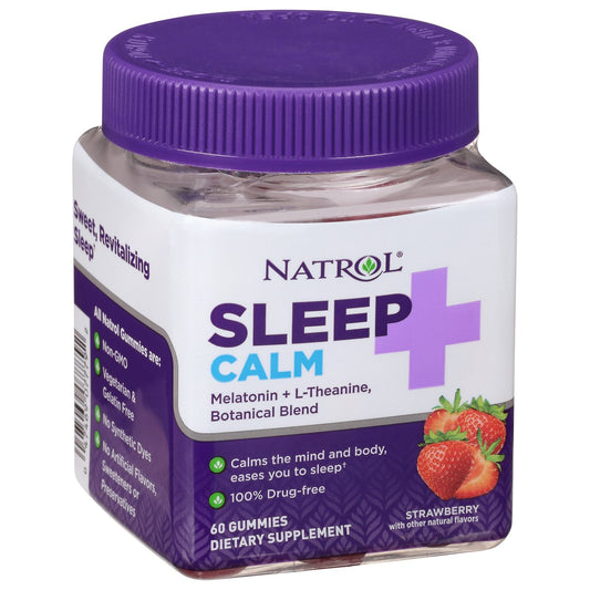 Natrol Sleep Calm Melatonin Gummies - Strawberry Flavor 60ct Vitamins & Supplements Pasteur Pharmacy