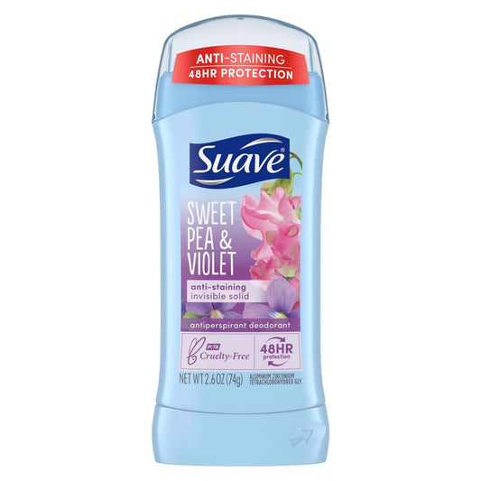 Suave® Invisible Solid Antiperspirant – Sweet Pea & Violet (2.6 Fl Oz) Deodorant Pasteur Pharmacy
