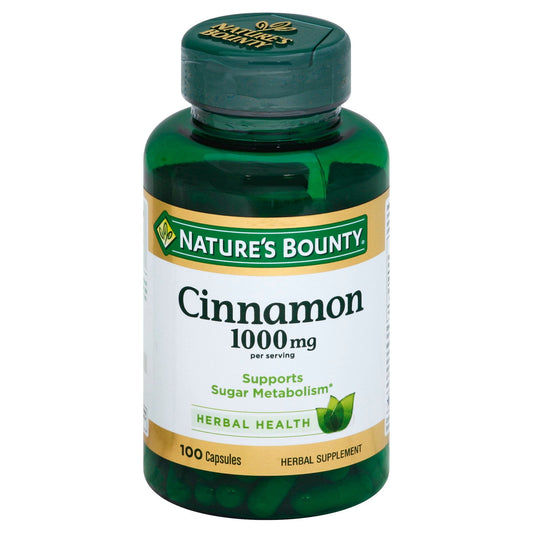 Nature's Bounty Cinnamon, 1500 Mg, Capsules Vitamins & Supplements Pasteur Pharmacy