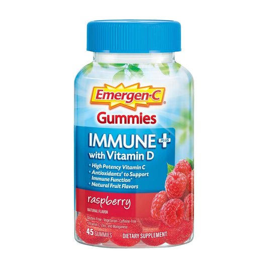 Emergen-C Immune+ With Vitamin D Gummies - Raspberry Plumbing Fittings & Supports Pasteur Pharmacy