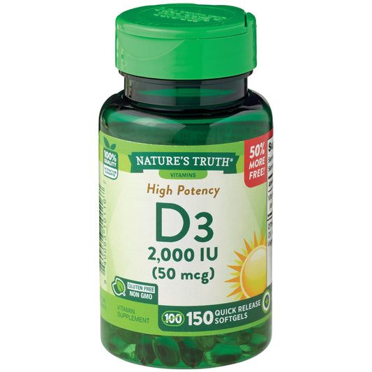 Nature's Truth Vitamin D3 High Potency (50 mcg / 2000 IU)