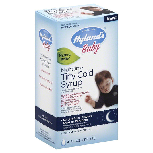 Hyland's Children's Baby Nighttime Tiny Cold Syrup - 4 Fl Oz Syrup Pasteur Pharmacy