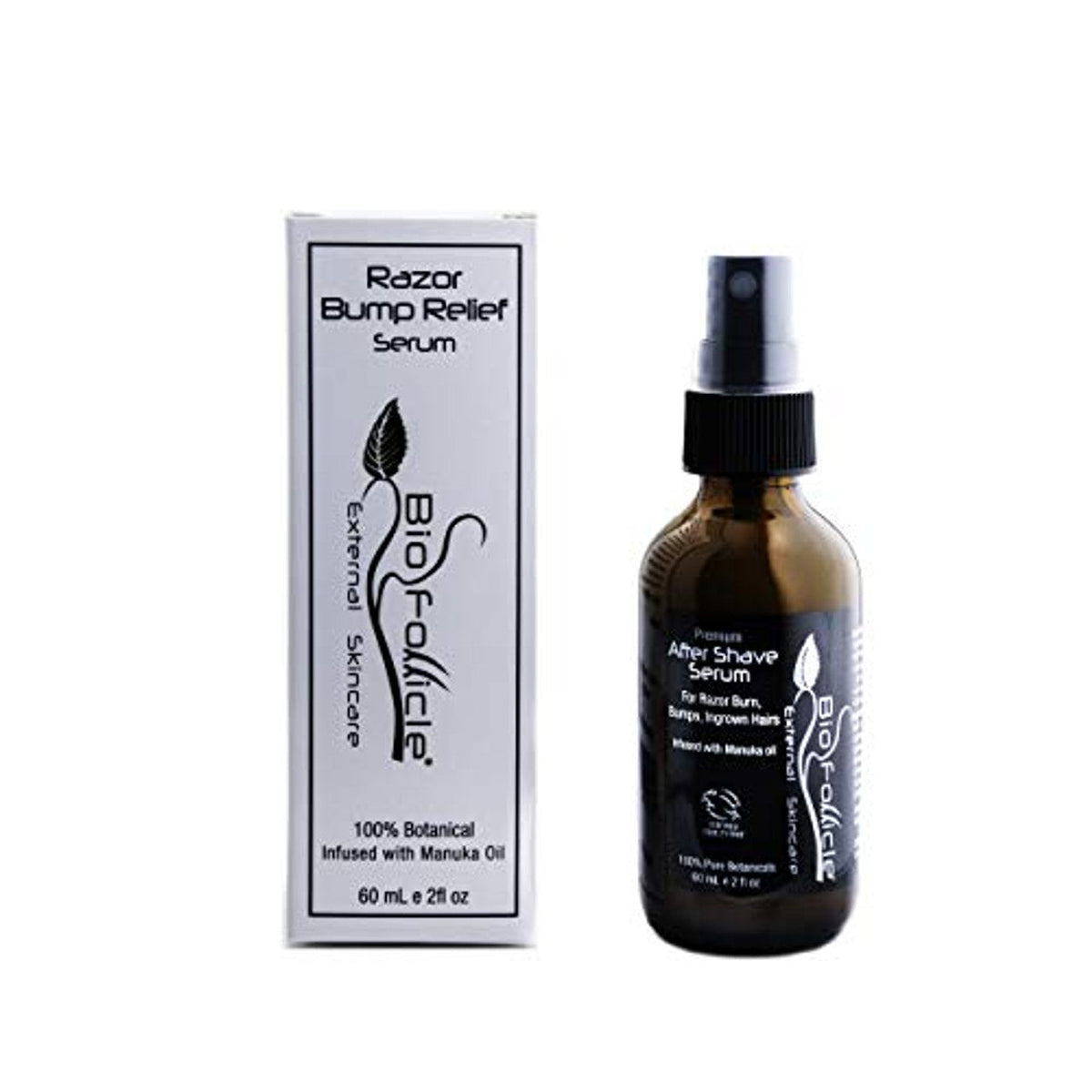 Bio Follicle After Shave Serum Razor Bump & Burn Relief Facial Care Solution - Manuka Oil, Tea Tree, Lavender, Aloe Vera - Cool & Smooth Skin - Helps Prevent Bumps, Redness, Drying, Ingrown Hair Skin Care Pasteur Pharmacy