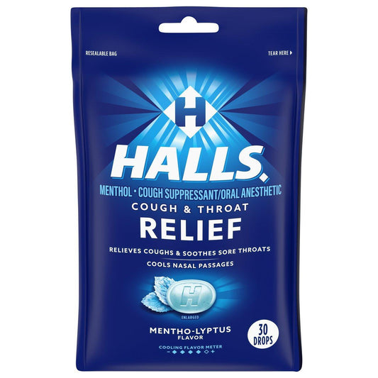Halls Relief, Menthol, Cough Suppressant/Oral Anesthetic, Mentho-Lyptus Flavor, 30 Drops Health & Beauty Pasteur Pharmacy