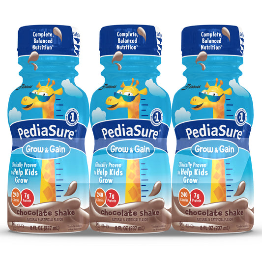 PediaSure Grow & Gain Kids Nutritional Shake Chocolate Ready-to-Drink Bottles, 24 Pk./8 Fl. Oz Baby & Toddler Food Pasteur Pharmacy
