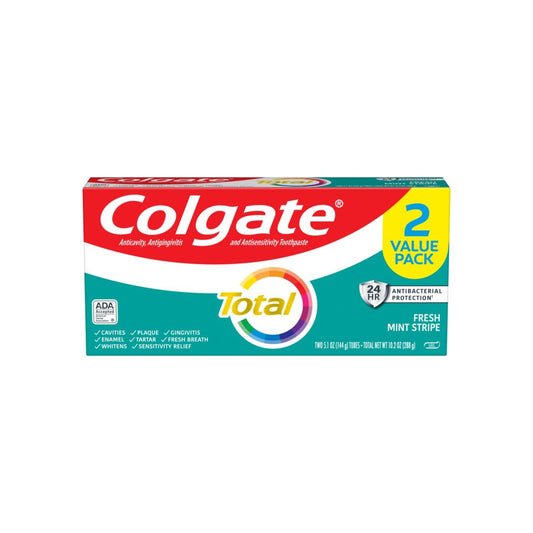 Colgate Toothpaste, Fresh Mint Stripe, 2 Value Pack, Gel Toothpaste Pasteur Pharmacy