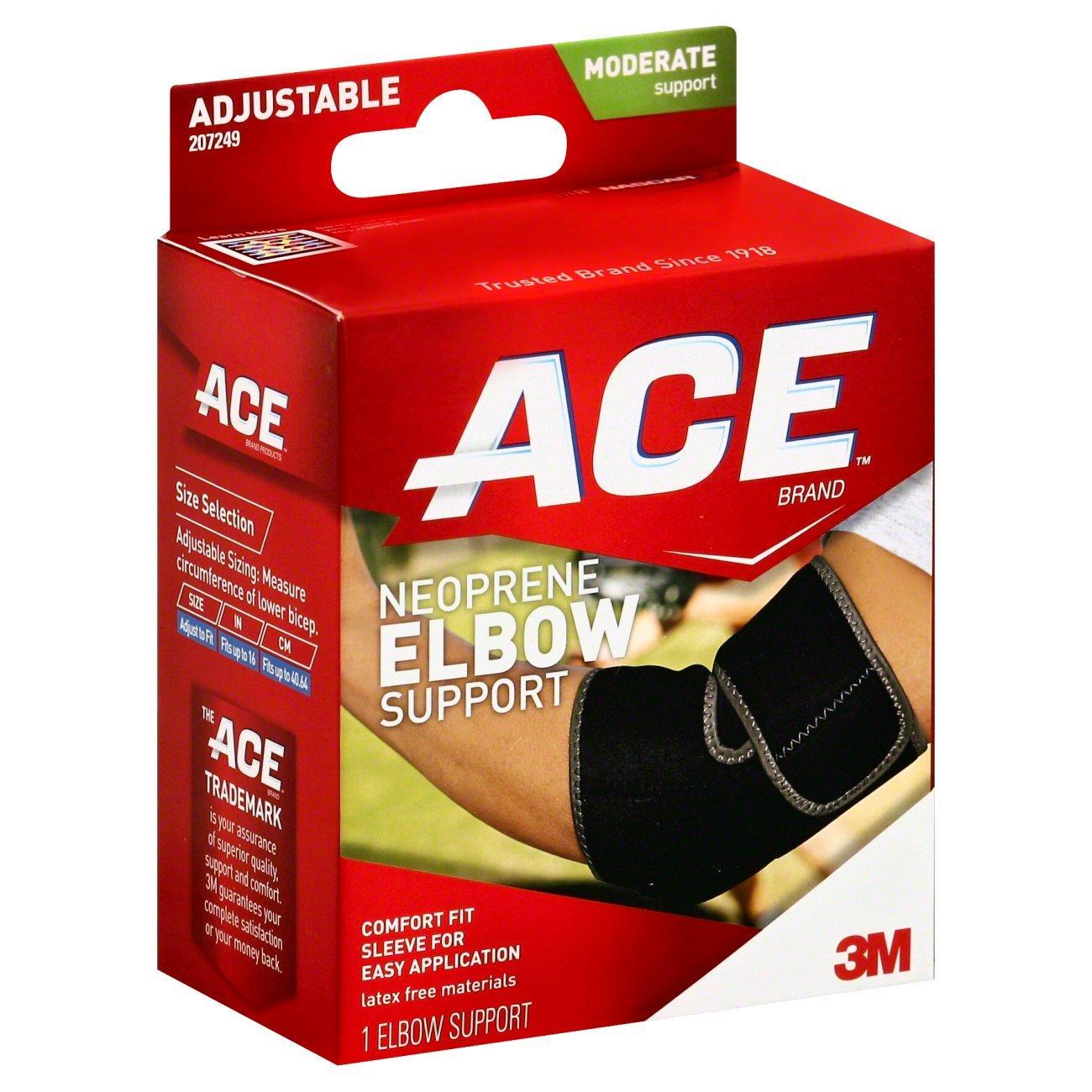 Ace Brand Neoprene Elbow Support, Adjustable Brace, One Size Supports & Braces Pasteur Pharmacy