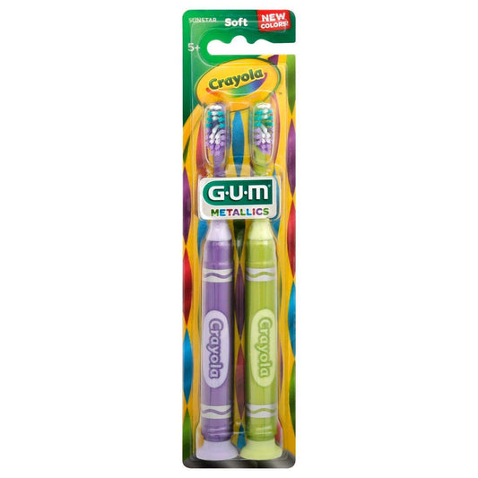 GUM Crayola Toothbrushes, Soft, Metallics Toothbrushes Pasteur Pharmacy