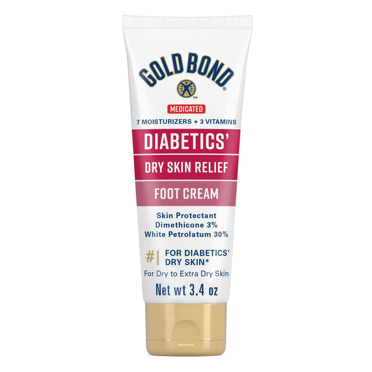 Gold Bond Ultimate Diabetic Dry Skin Relief Foot Cream - 3.4 Oz