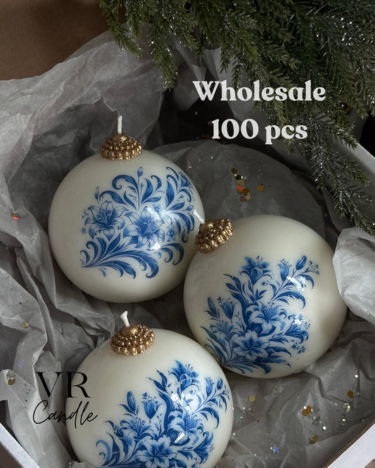 100 pc Vintage Style Ornament Candle | wholesale bulk corporate gift | Christmas candles | coworker gifts | Holiday employee gifts box Christmas Decoration Fragrant Nest