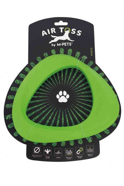 Jouet flottant pour chien M-Pets Air Toss Mobius, vert, 20 cm