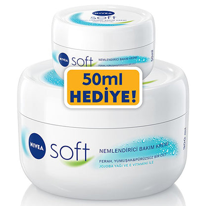 Crema hidratante Nivea Soft 300ml + 50ml de regalo | Hidratación diaria