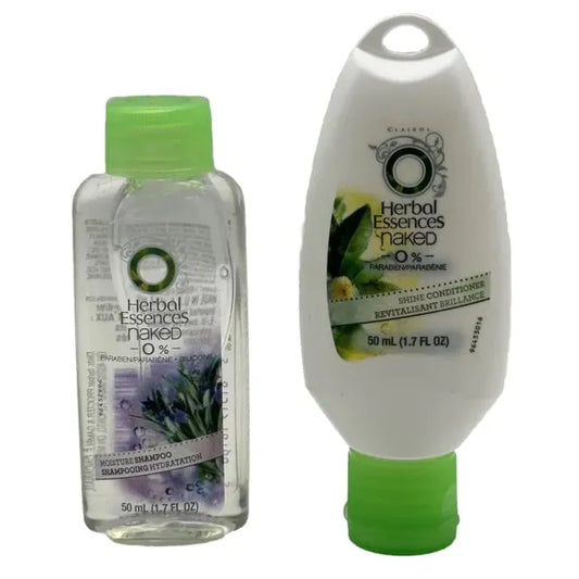 Herbal Essences Naked Moisture Shampoo And Shine Conditioner TRAVEL SIZE 1.7 Oz Conditioners Pasteur Pharmacy