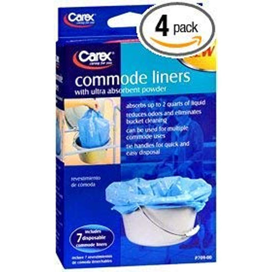 Carex Disposable Commode Liners, 2-Qt. Capacity, 7-Pk Incontinence Aids Pasteur Pharmacy