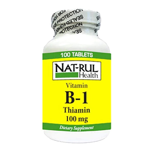 Natrul Health Vitamin B-1 (Thiamine) 100 mg – 100 Tablets Vitamins & Supplements Pasteur Pharmacy