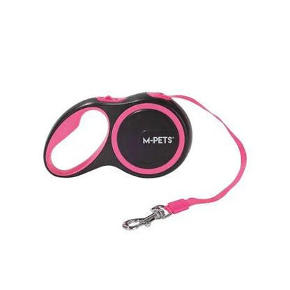 Correa retráctil automática M-Pets Liberty rosa 3m pequeña
