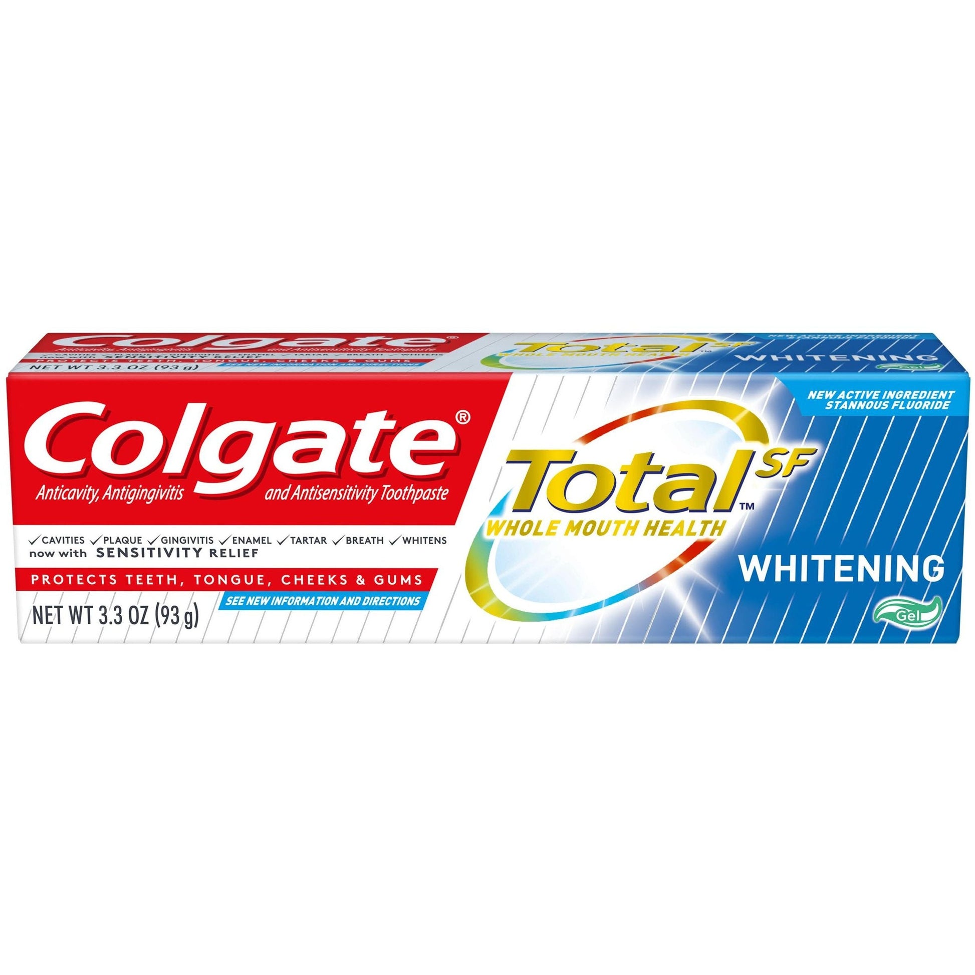Colgate Total Whitening Toothpaste Gel, Mint, 3.3 Oz Toothpaste Pasteur Pharmacy
