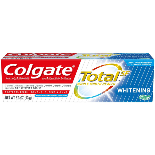 Colgate Total Whitening Toothpaste Gel, Mint, 3.3 Oz Toothpaste Pasteur Pharmacy