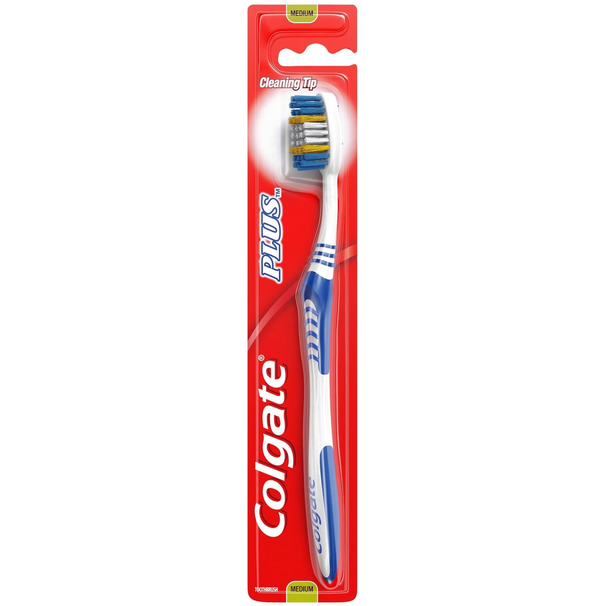 Colgate Plus Adult Manual Toothbrush, Medium Bristles, Deep Clean Design, 1 Count Toothbrushes Pasteur Pharmacy