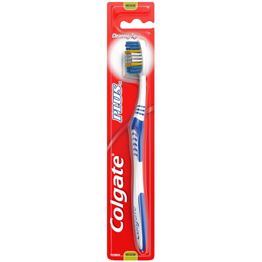Colgate Plus Adult Manual Toothbrush, Medium Bristles, Deep Clean Design, 1 Count Toothbrushes Pasteur Pharmacy