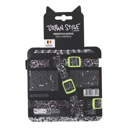 Harnais pour chien M-Pets Urbanstyle Active Noir & Blanc XS