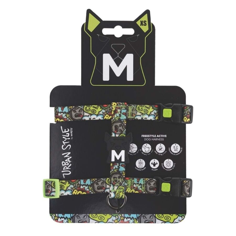 M-Pets Urbanstyle Multicolor Active Dog Harness XS