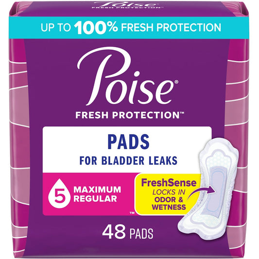 Poise Maximum Absorbency Incontinence Pads, Regular Length Menstrual Pads Pasteur Pharmacy