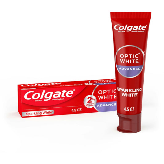 Colgate Optic White Toothpaste, Anticavity Fluoride, Sparkling White, Advanced Toothpaste Pasteur Pharmacy