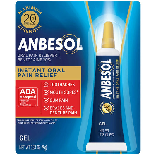 Anbesol® Instant Oral Pain Relief – Maximum Strength Gel (0.33 oz) Health & Beauty Pasteur Pharmacy