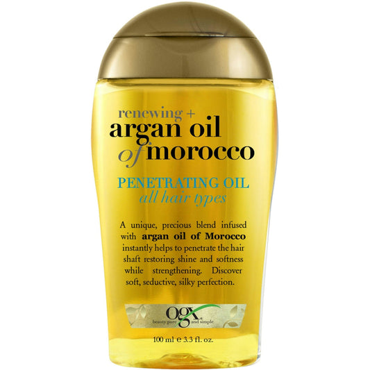 OGX Organix Penetrating Oil For All Hair Types Renewing, Moroccan Argan Oil, 3.3 Oz Hair Oil Pasteur Pharmacy