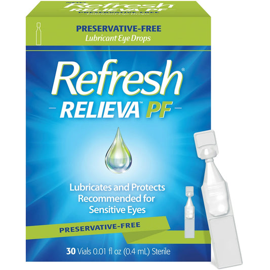 Refresh Relieva PF Lubricant Eye Drops, 30 Vials Eye Drops & Lubricants Pasteur Pharmacy