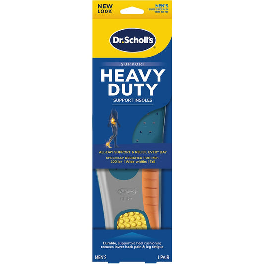 Dr. Scholl's Heavy Duty Support Pain Relief Orthotics – Men's Sizes 8-14 (1 Pair) Foot Care Pasteur Pharmacy