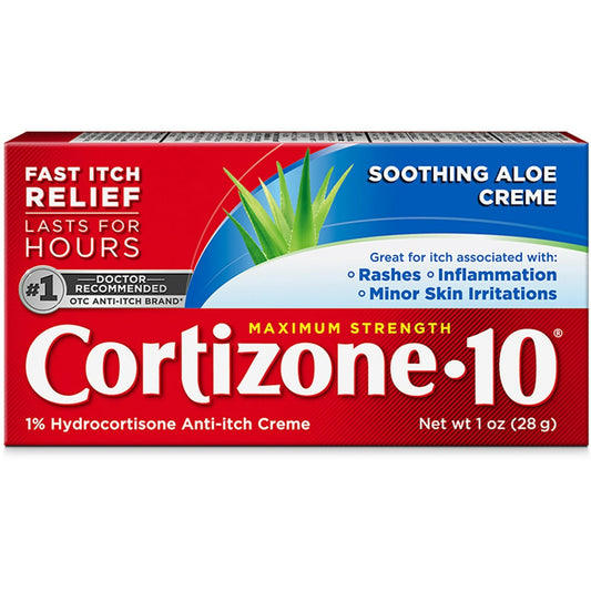 Cortizone 10 Anti Itch Creme, Maximum Strength 1 Oz Medicine & Drugs Pasteur Pharmacy